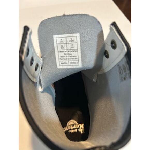 Doc Martens Zavala Platform Combat Lace Up Patent Leather Boots White Size 8 NWT - Picture 4 of 9